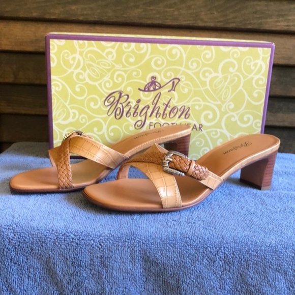 Brighton Tan Heeled Sandals - Picture 4 of 5